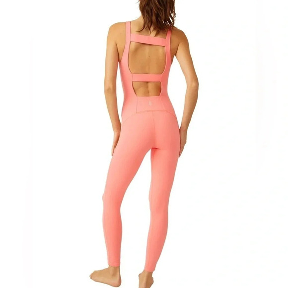 FP MOVEMENT BY FREE PEOPLE NWT NEVER BETTER STRAPPY BACK JUMPSUIT - Picture 2 of 9